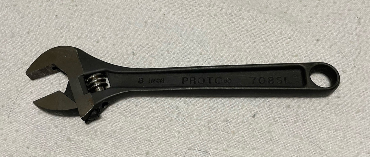 Proto 708 SL 8″ Adjustable Wrench Clik-Stop Crescent Style USA Tool
