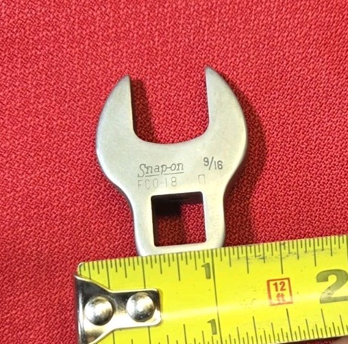(3) Snap-On 3/8″ Drive Crowfoot Wrenches 3/4″, 9/16″, 1/2″ FCO 24, 18, 16 1960
