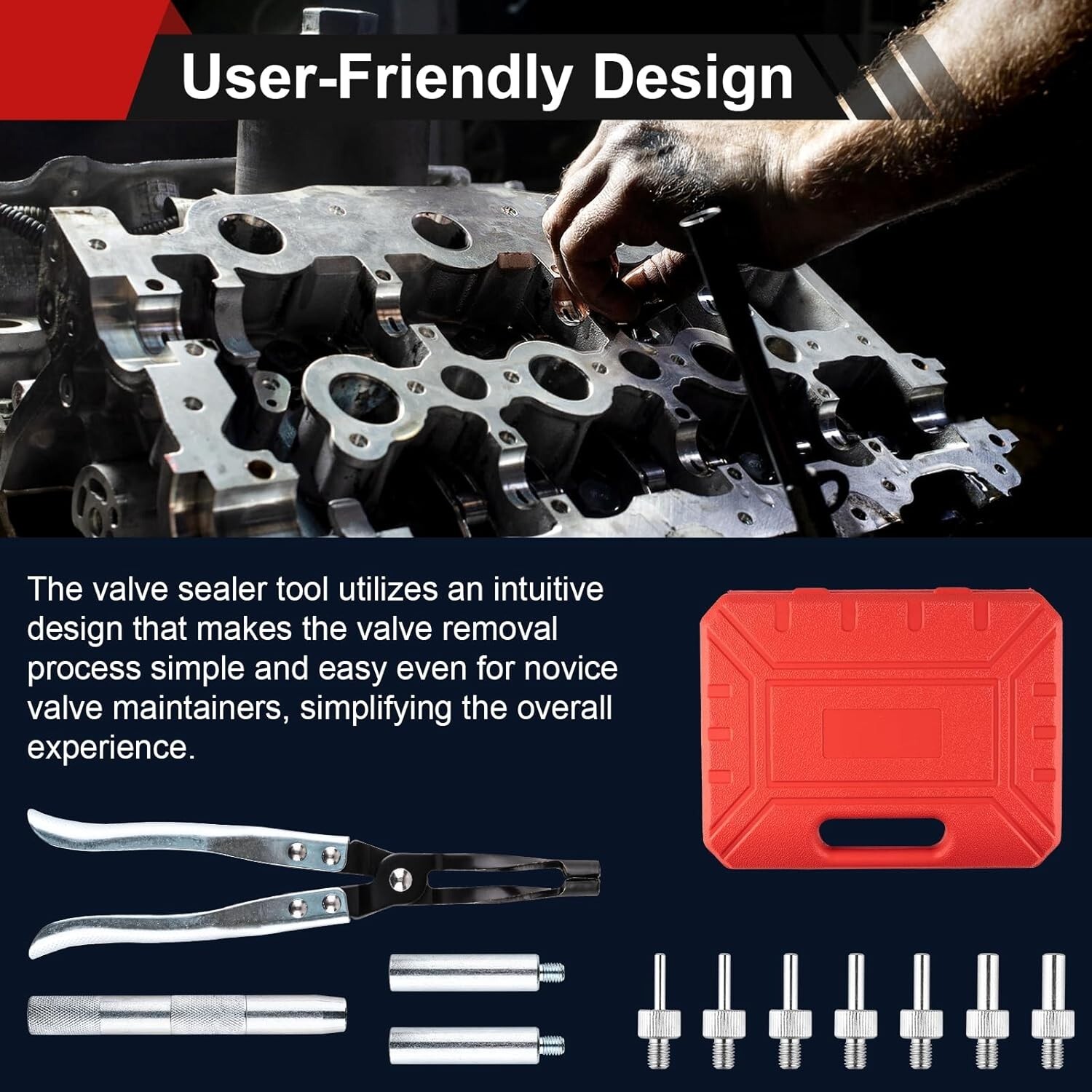 11PCS Valve Seal Removal Tool Disassembly Plier Variety Socket Sizes Most Engine