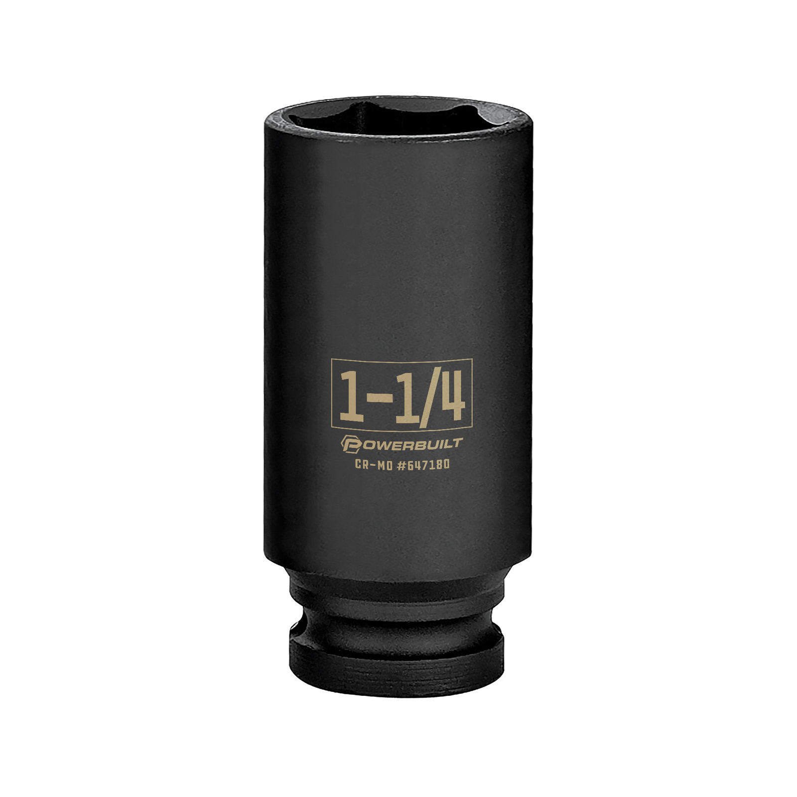 Powerbuilt 1/2 Inch Drive x 1-1/4 Inch 6 Point Deep Impact Socket – 647180