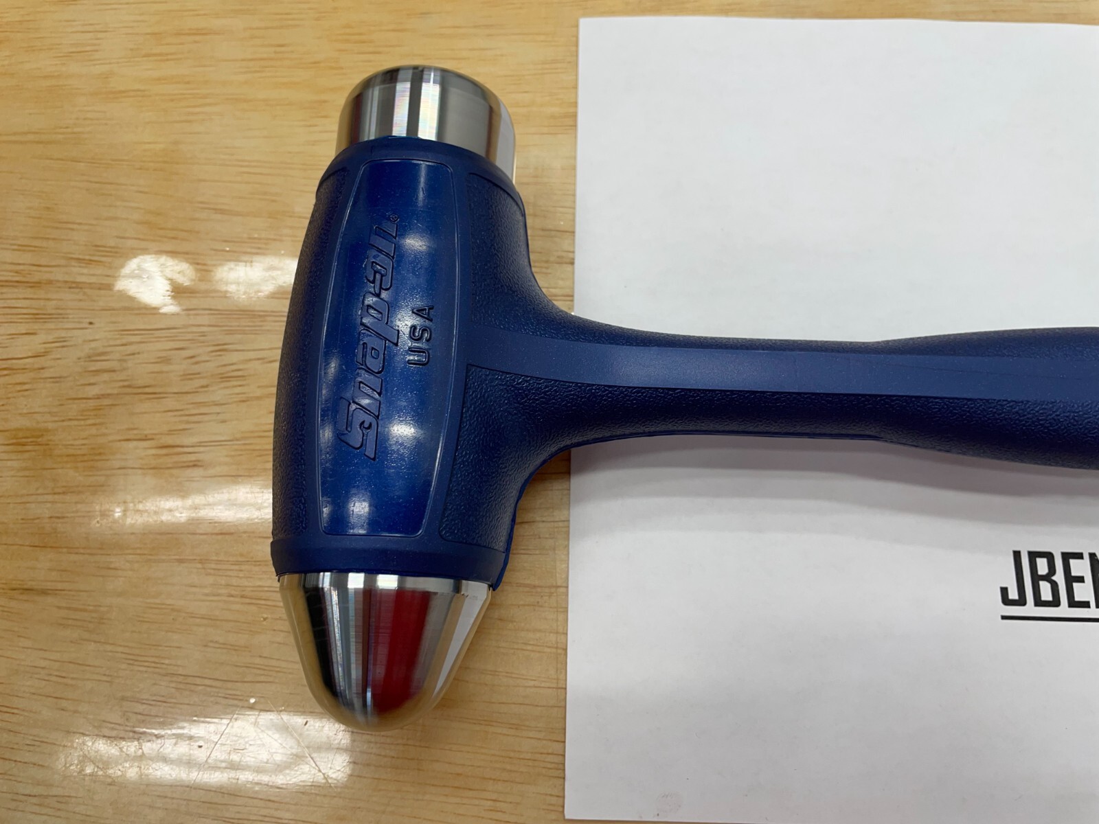 Snap-on Tools NEW POWER BLUE 40oz / 1125g Soft Grip Dead Blow Hammer HBBD40MB