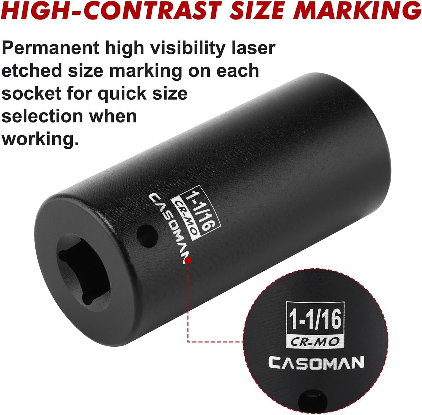 6-Point Deep Impact Socket 1-1/16