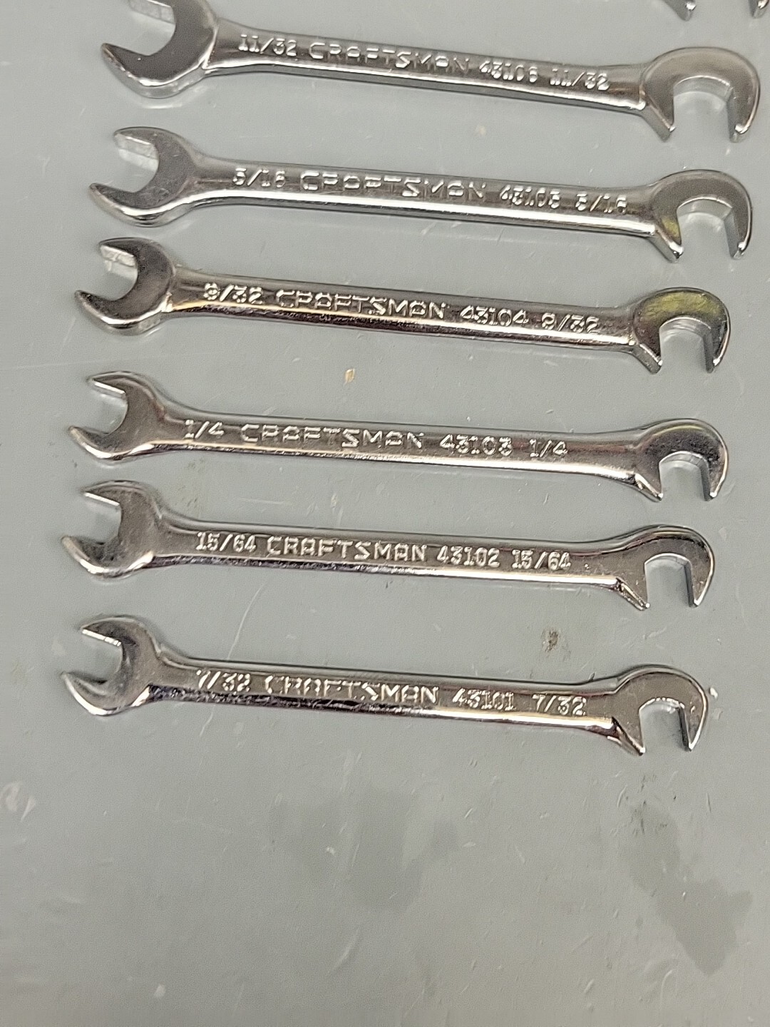Sears Craftsman 8-Pc Open End Ignition Wrench Set 4306 New Old Stock USA