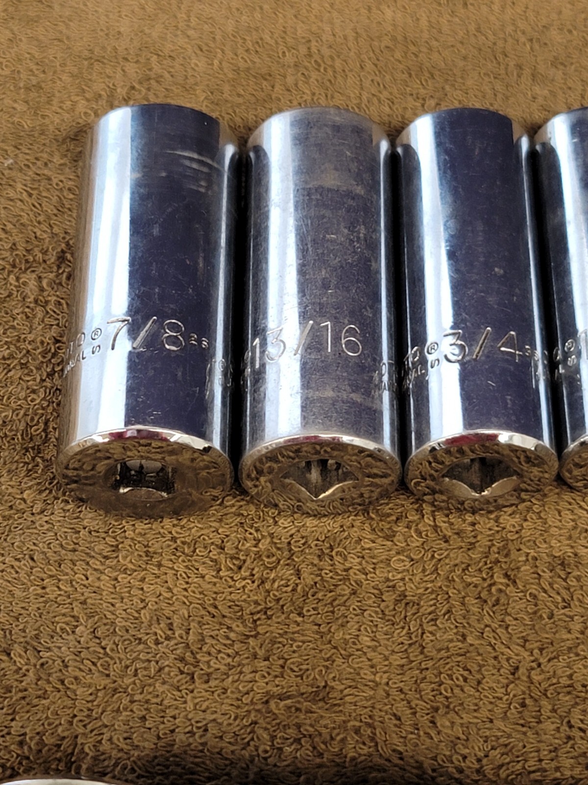 16 Proto Socket Deep Well Standard 5028H 3/8″ Drive Sae 7/8 9/16 Tool Set USA