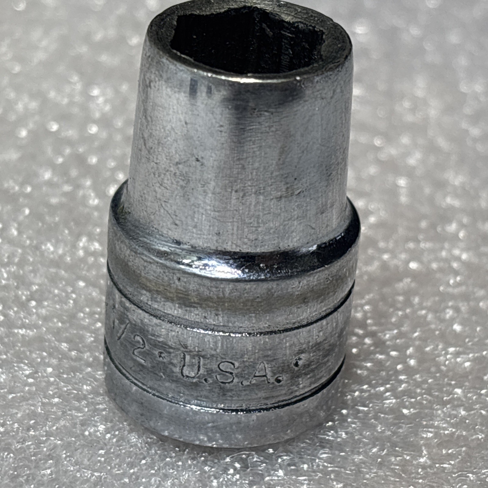 S-K vintage 1/2” 6pt socket lot (3). USA