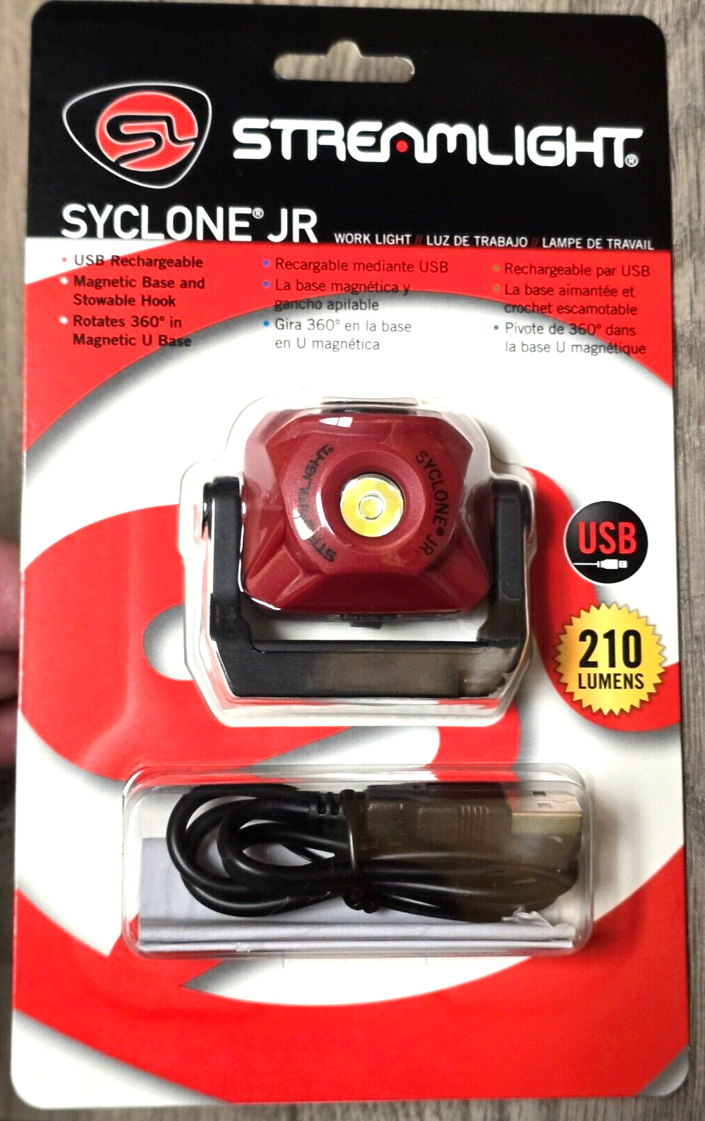 Streamlight Mini Syclone Jr USB Rechargeable Magnetic Worklight #61530