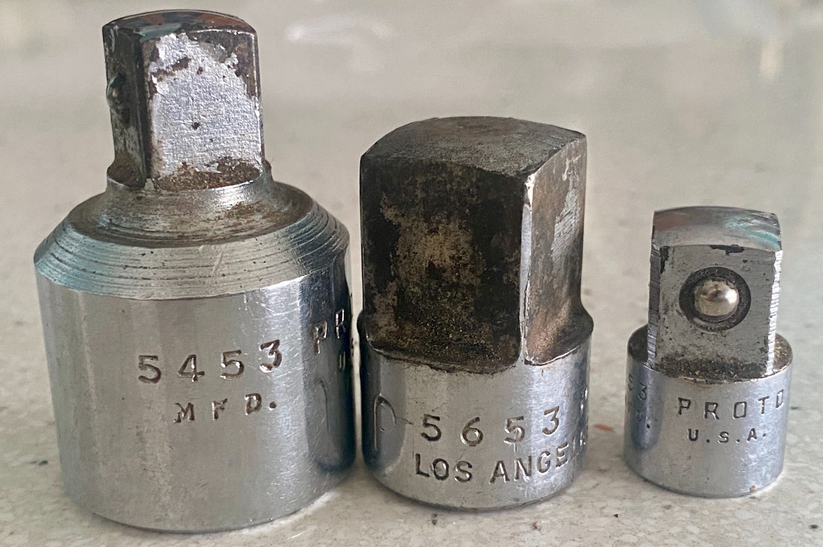 Proto Adapters USA Lot of 3 5453 3/4 to 1/2 5653 1/2 to 3/4 5253 3/8 to 1/2