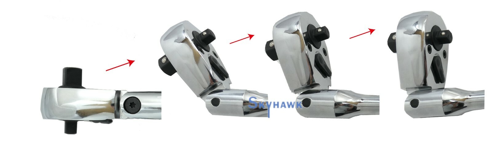 3/8″ X 1/4″ Dual Extendable Flex Head Ratchet Wrench 72 Tooth TAIWAN MADE