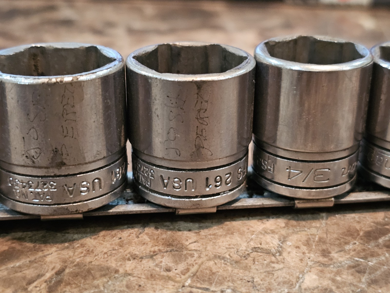 Snap-On 3/8″ Drive SAE Shallow Socket Set 12pc 1/4″ – 1″ USA Chrome FS series