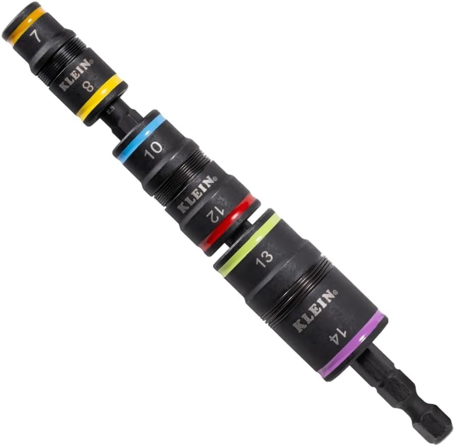 Impact Socket Set 6-in-1 Hex Sizes 7mm to 14mm Impact Rated Flip Sockets