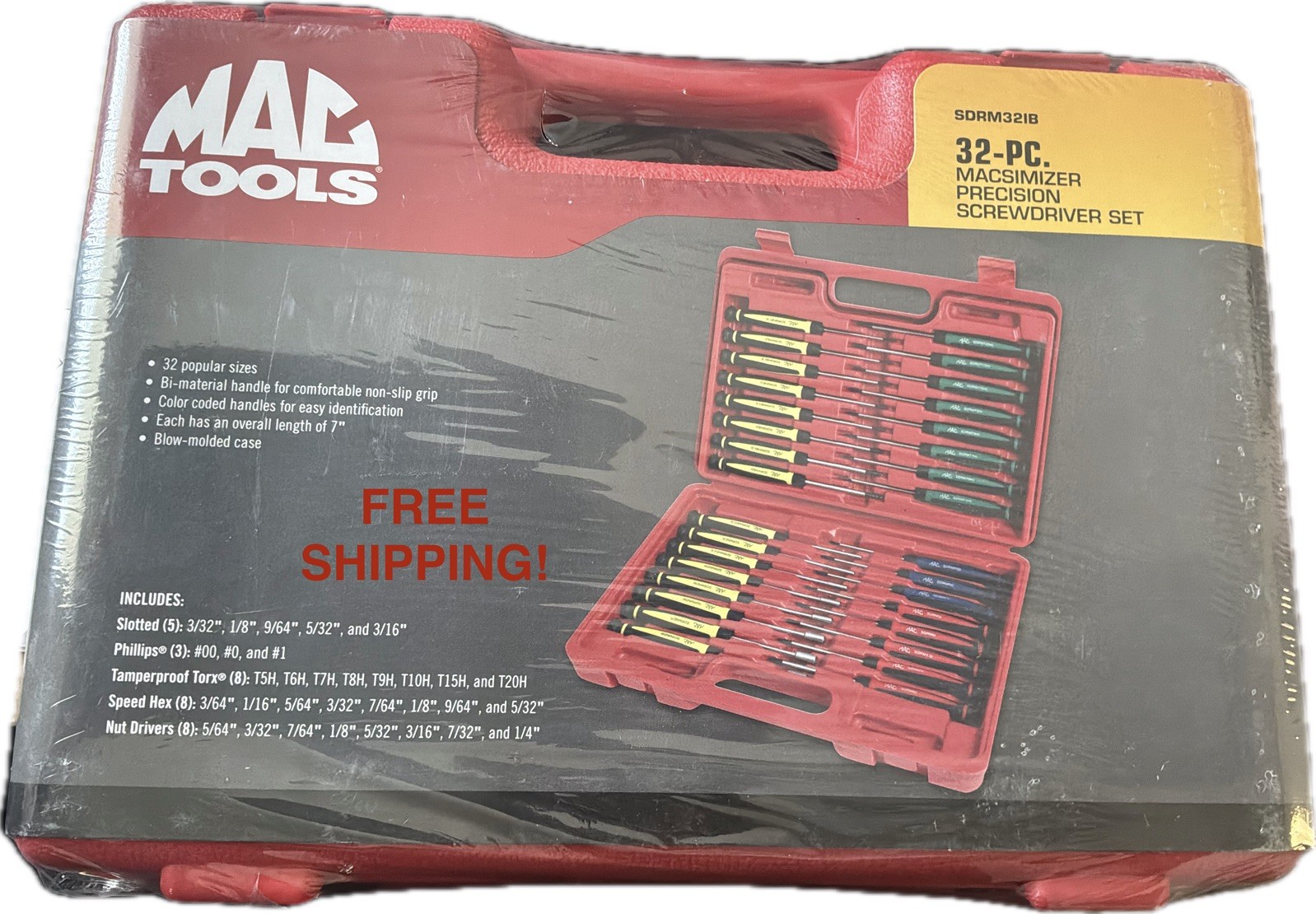 Mac Tools 32 Pc Maximizer Precision Screwdriver Set FREE SHIPPING