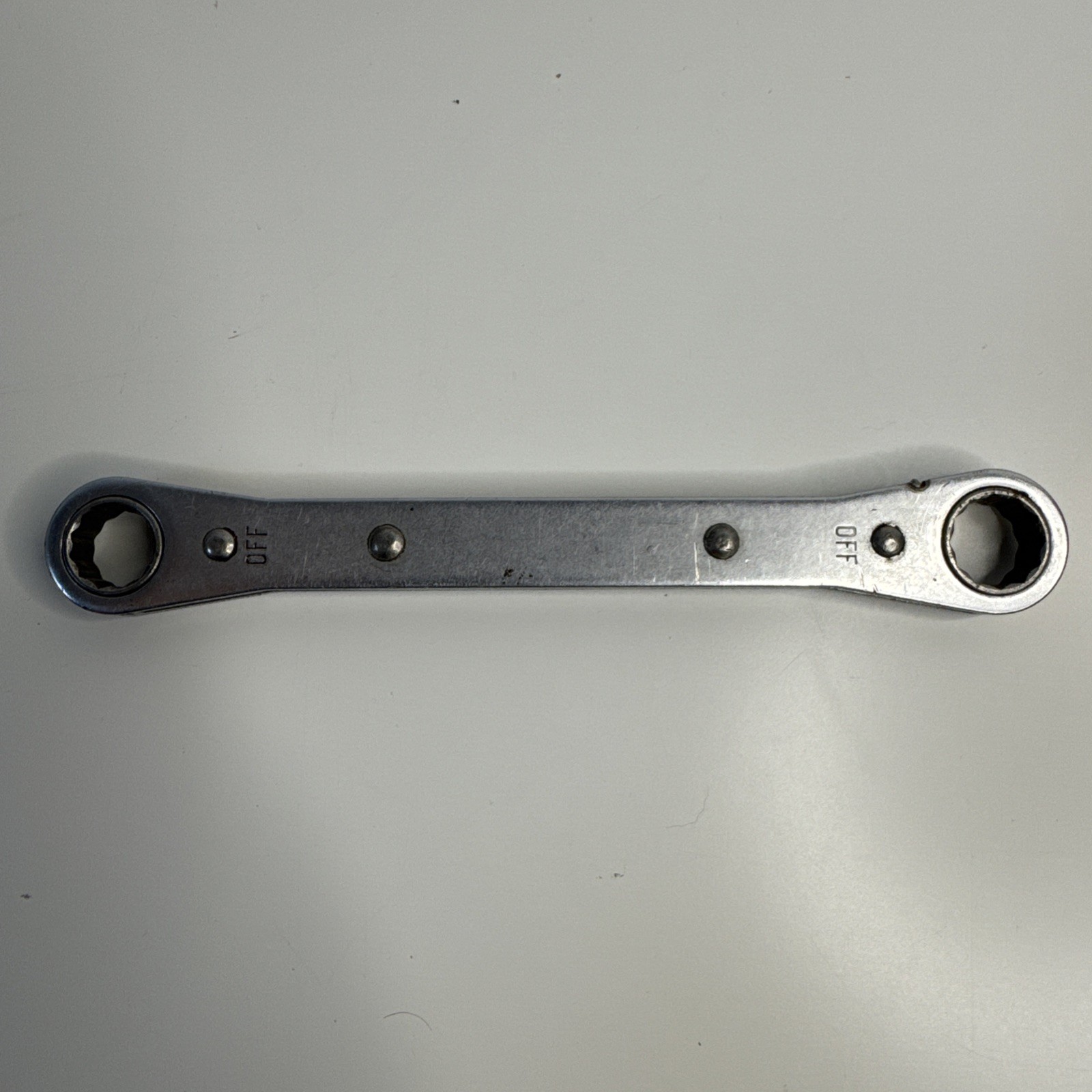 Snap On 75 Double Box End Ratcheting Wrench 1/2″ 9/16” 12 point USA 3