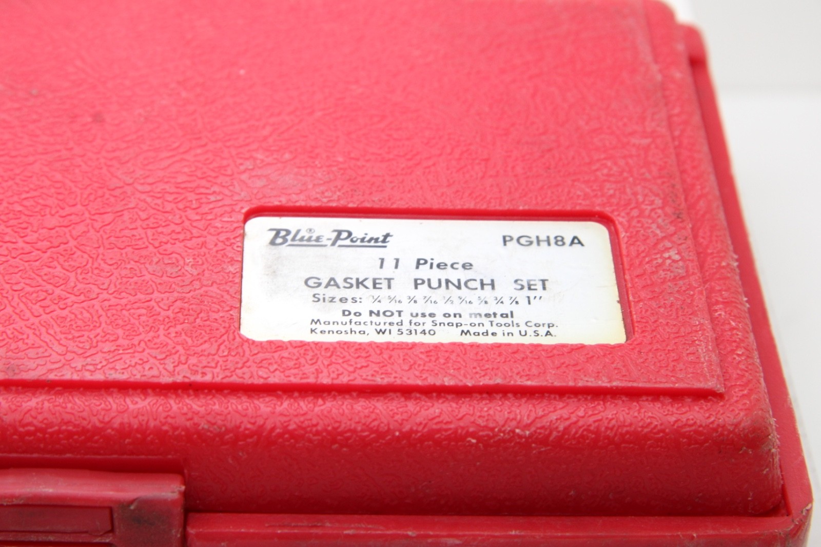 Blue Point PGH8A 11 Piece Gasket Punch Set Complete In Case Damage to 1″ USA