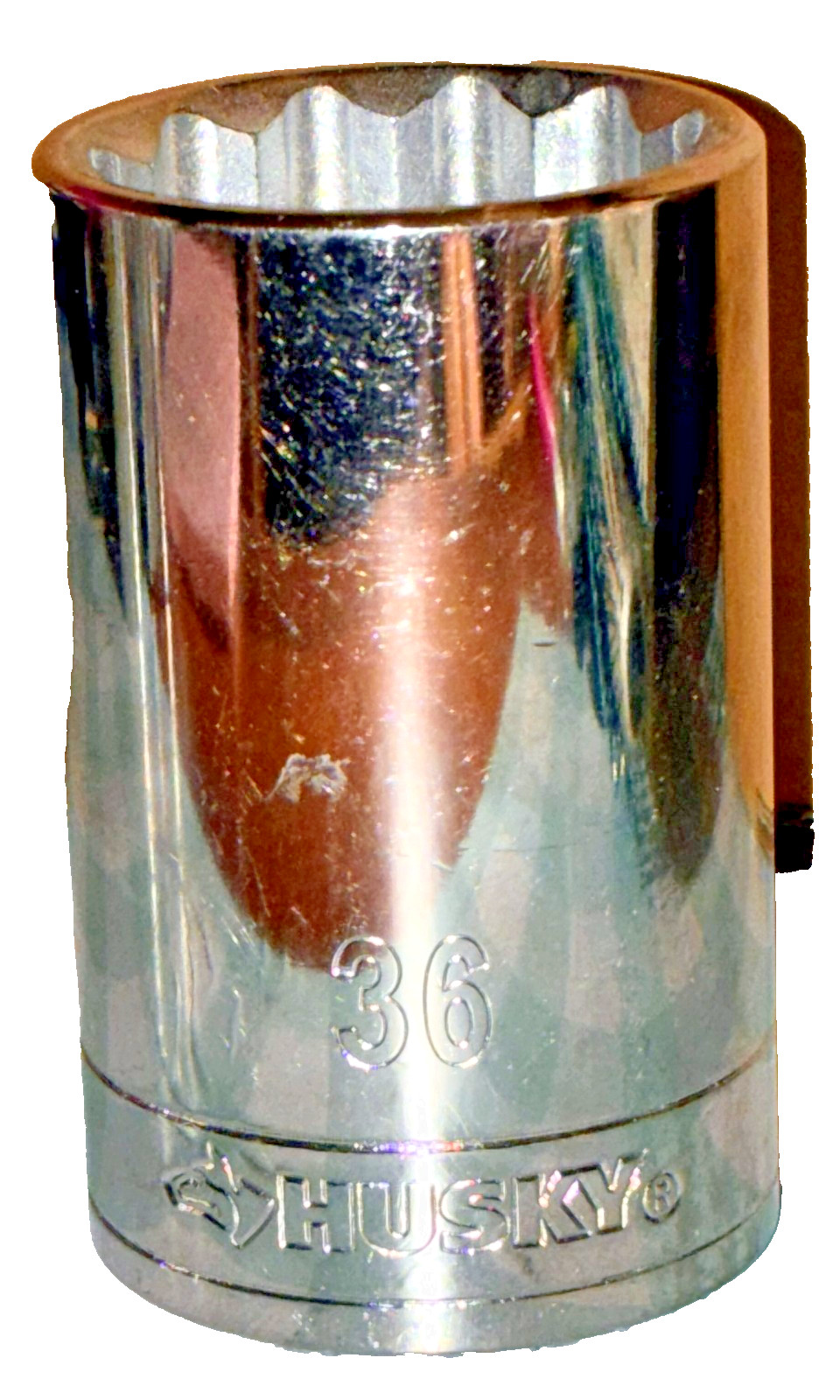 Husky Socket, 1/2″ Drive, 36 metrics,12 point Deep single socket