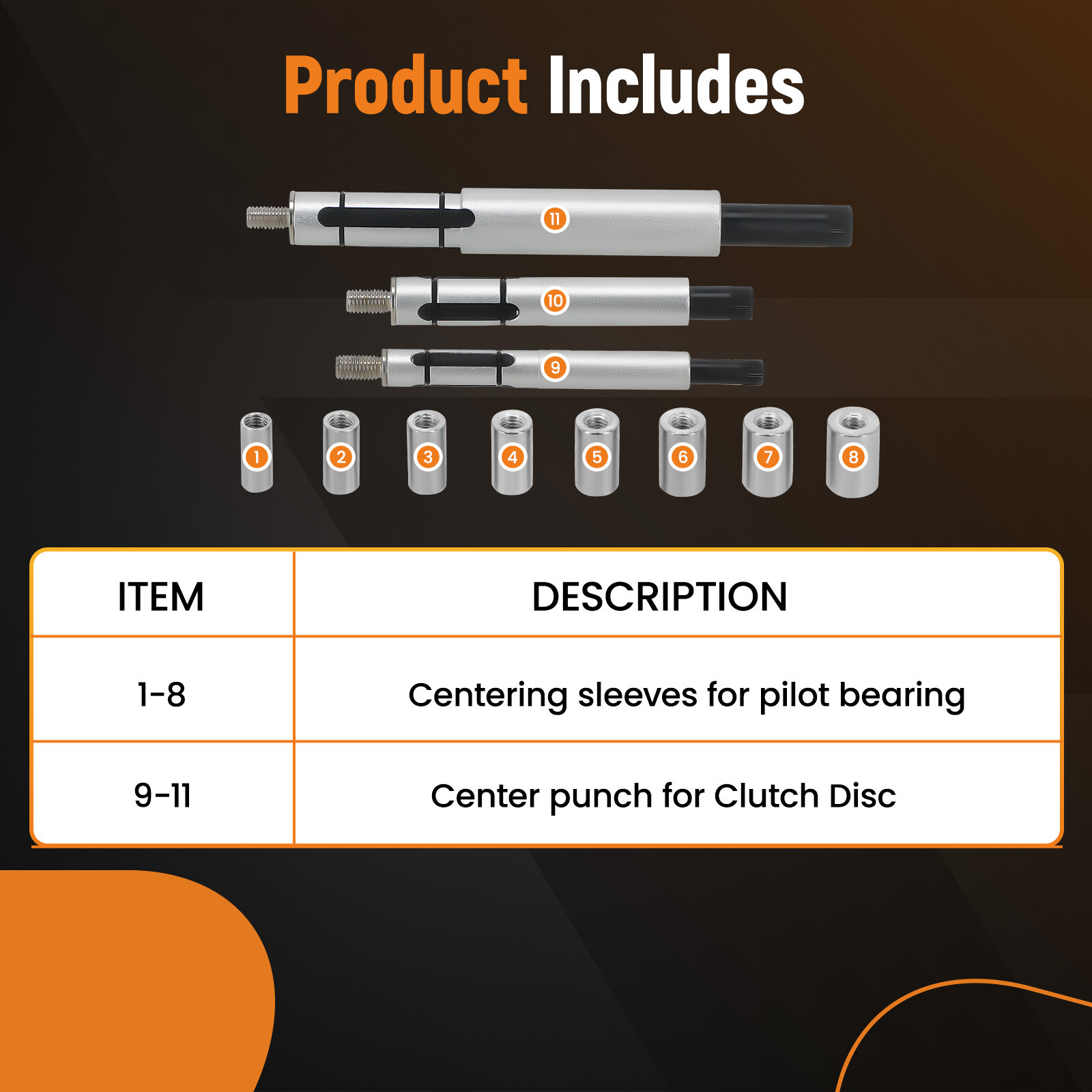Universal Compatibility Steel Clutch Alignment Tool Kit For Car Light Truck SUV