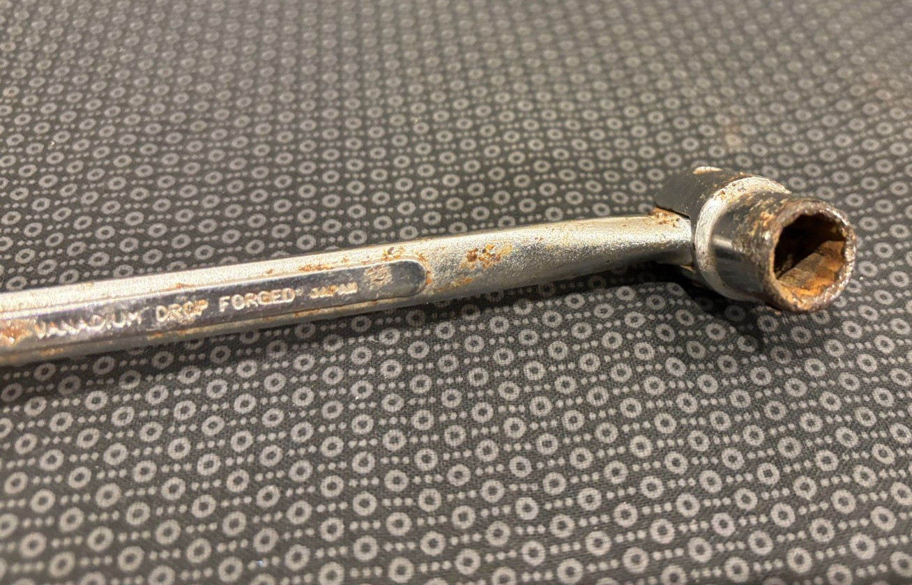 Vintage! Truecraft SAE 3/8″ 12 Point Flex Head Wrench Socket and 3/8″ Open End