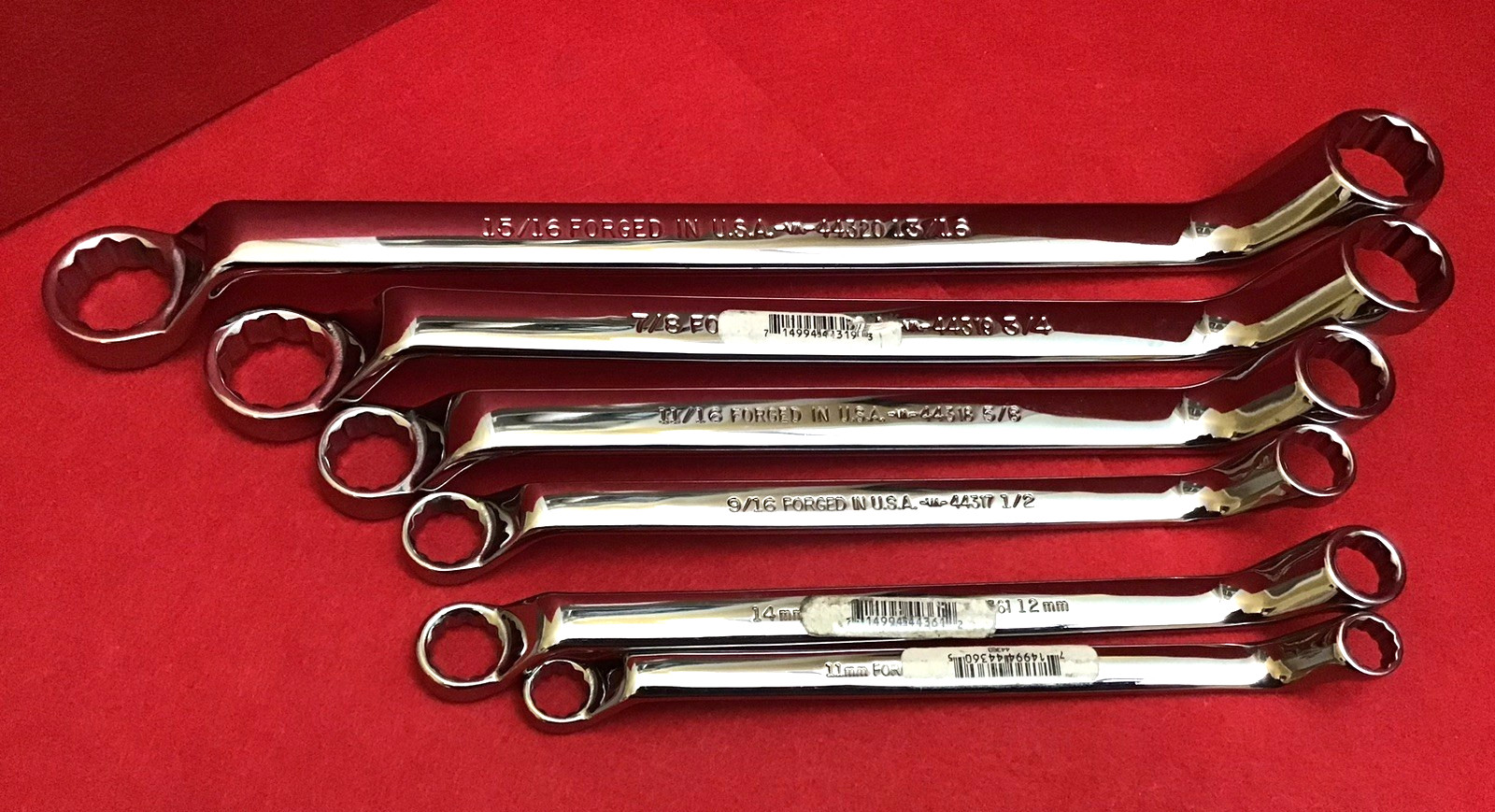 NEW CRAFTSMAN PROFESSIONAL USA DEEP OFFSET DOUBLE BOX END WRENCHES 4SAE, 2 MM