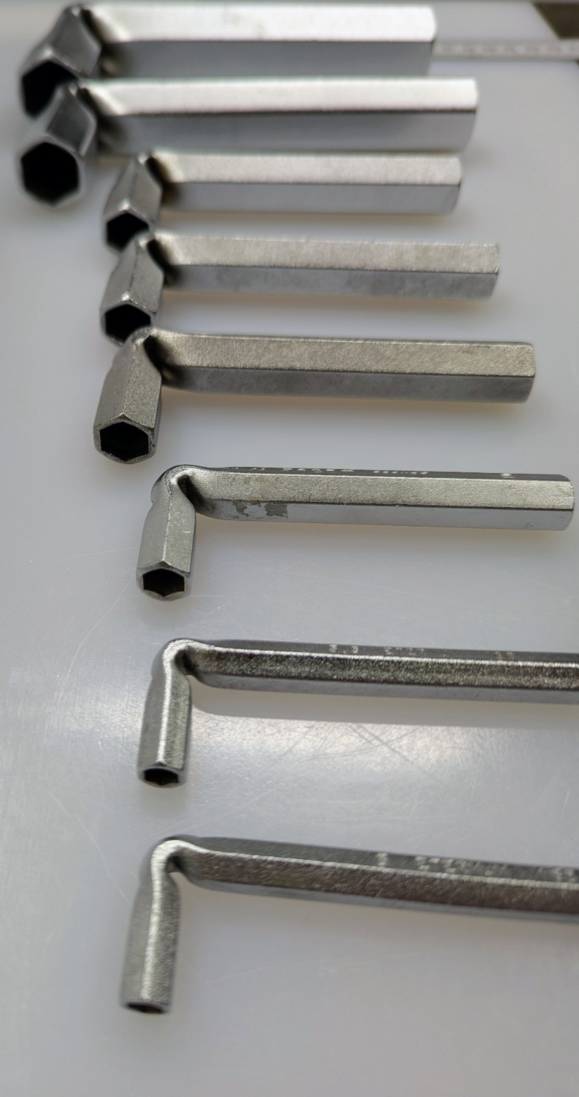 8 FACOM & ETERNUM L-Shape Hex Wrenches Sizes: 5, 5.5, 8, 11, 12, 13, 19, & 23mm