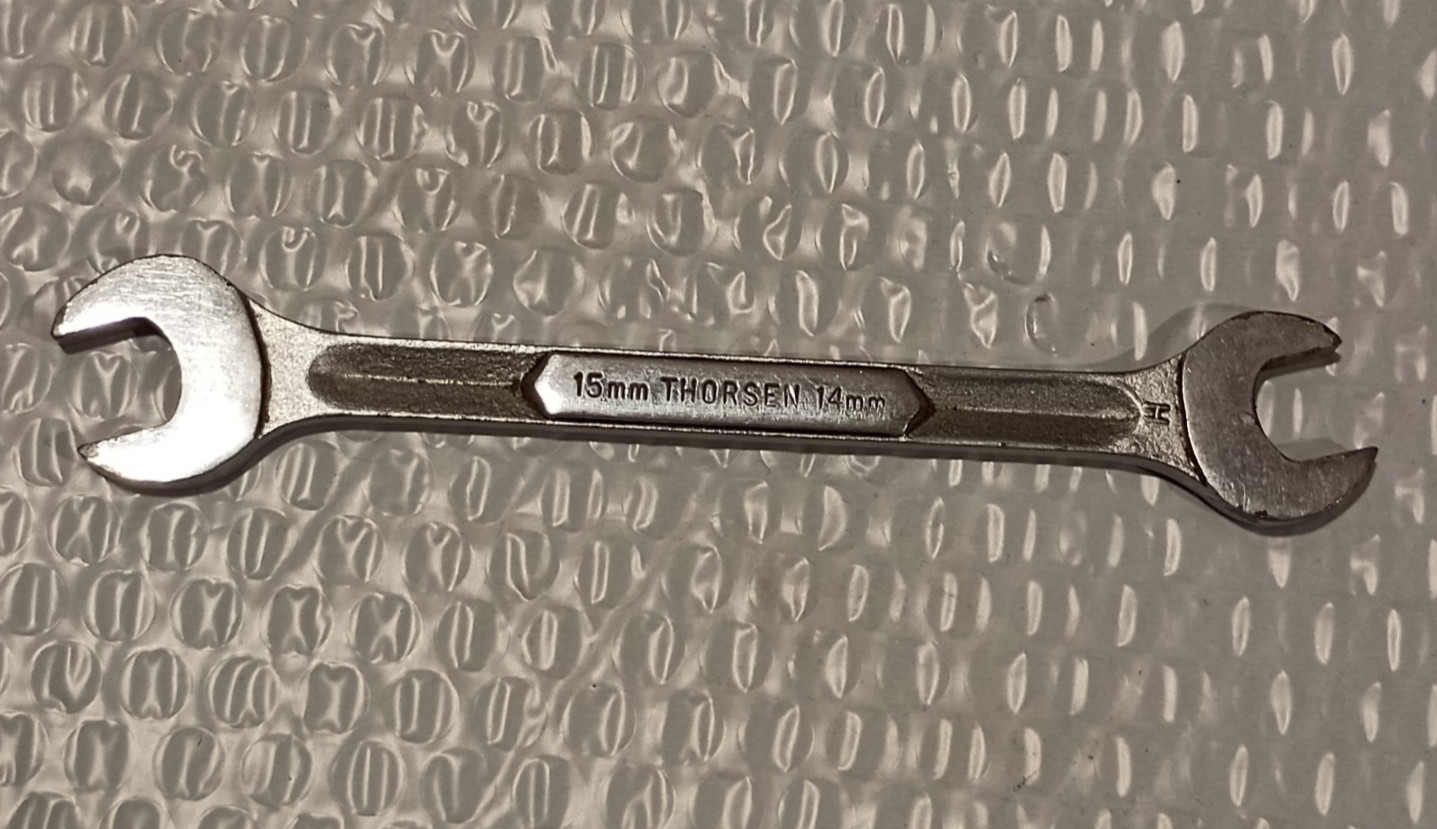 THORSEN TOOLS USA 24614, 14MM x 15MM WRENCH, DOUBLE OPEN-END, 7″ LONG.