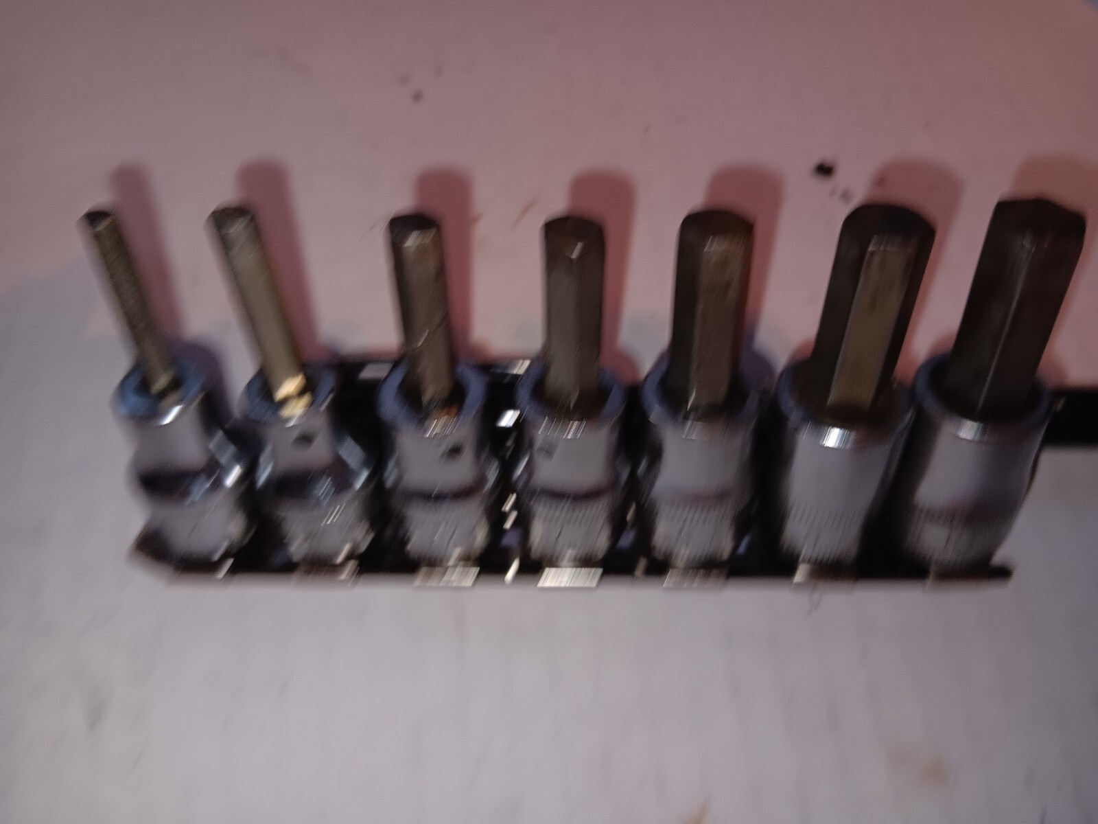 Snap-On 207EFAMY 3/8 Drive Metric Hex Allen Bit Socket Driver Set FAM4E-FAM10E