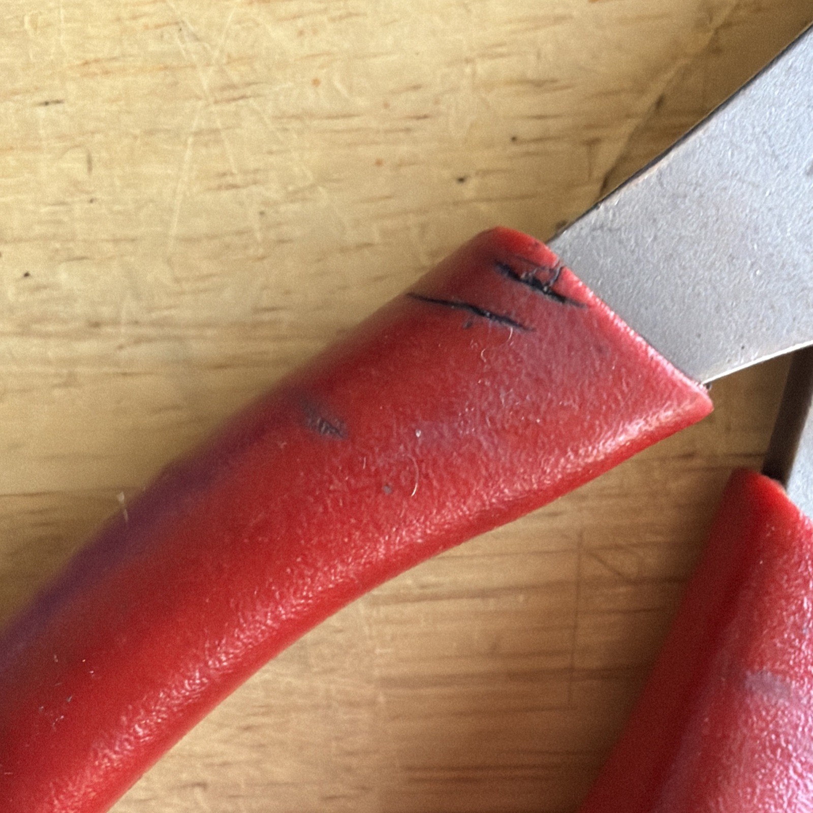Snap On Tools 8.5″ Long Diagonal Cutters Cutting Pliers Red 388CF Made in USA