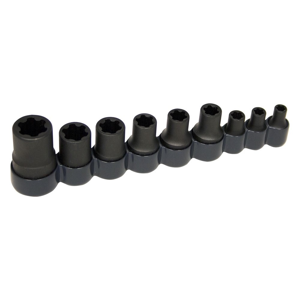 Lisle Mixed Drive Size External Torx Plus Socket Set 9 Pieces