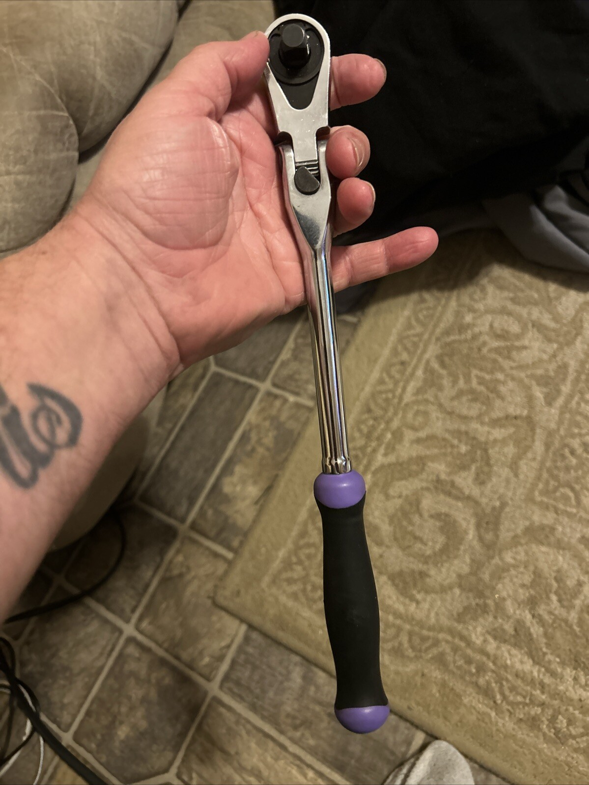 Matco Tools 3/8 Locking Flex Head Ratchet 12.5 Inch Purple USA…