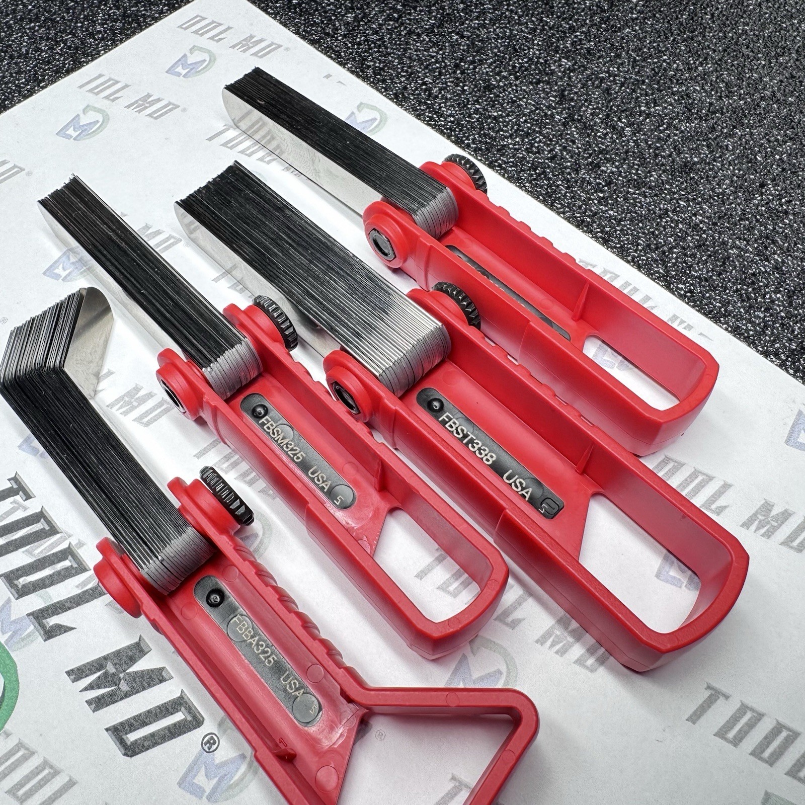 Snap-on Tools USA NEW RED 4pc Offset 45° & Straight Feeler Gauge Blade Sets