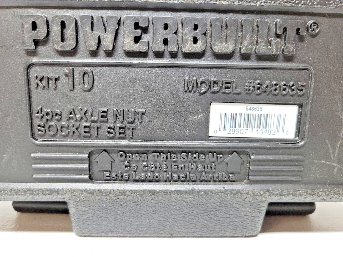 POWER BUILT ,AXLE NUT SOCKET SET, 648635, 4PC.WITH HARD CASE, KIT 10 ( B4)