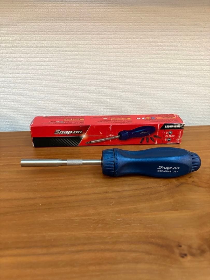 Snap-on SSDMR4B POWER BLUE Hard Handle Ratcheting Screwdriver w/Bits [Unused]