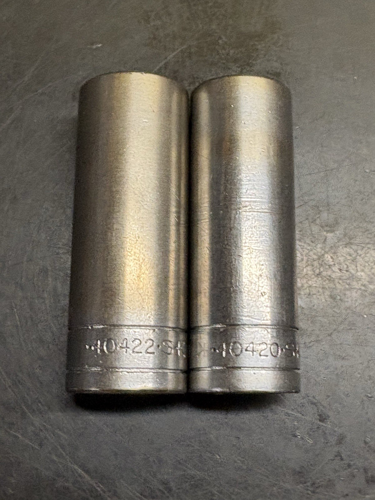 S-K Deep 11/16 And 5/8 Vintage Sockets 3/8 Drive 40422 And 40420