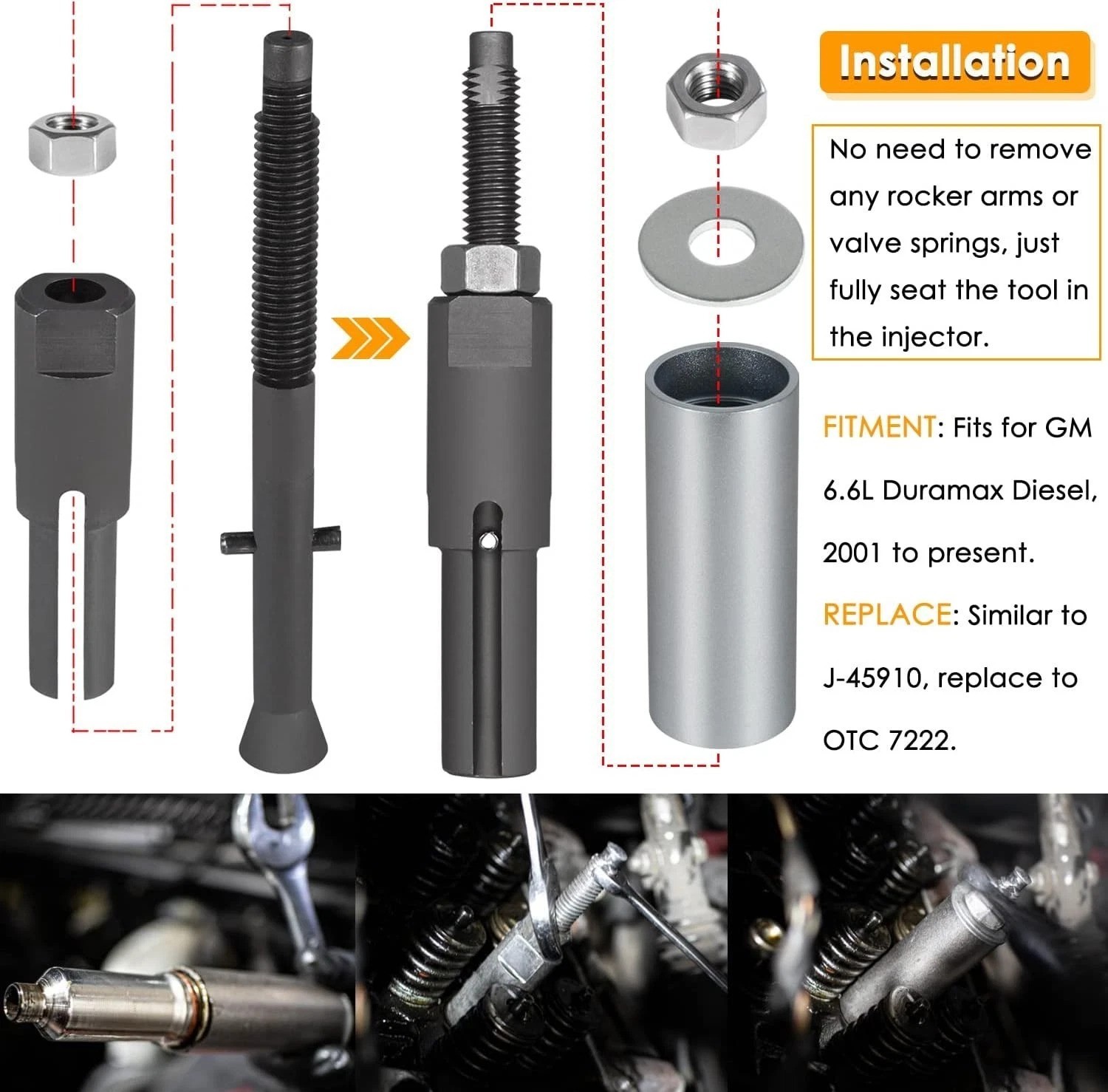 Durable Injector Removal Tools for GM 6.6L Duramax – Easy Maintenance Solution