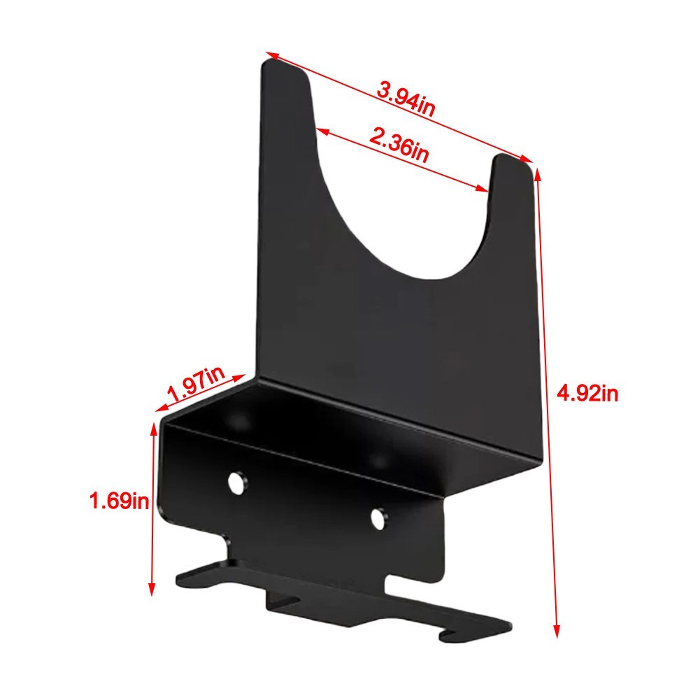 Metal Wall Mount Bracket for 5 Inch Angle Grinder Tool Storage Rack Black