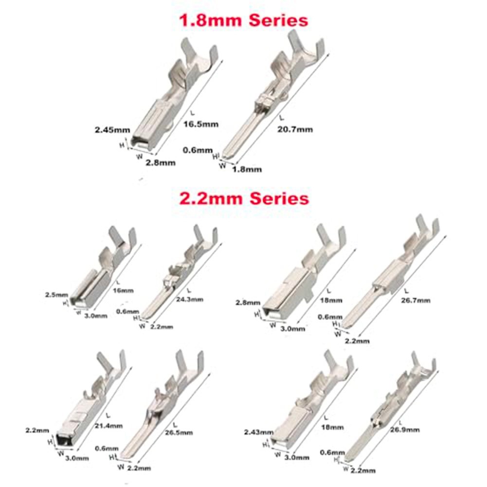 Electrical Connector Pins Kit 500Pcs with Multiple Sizes for Applications