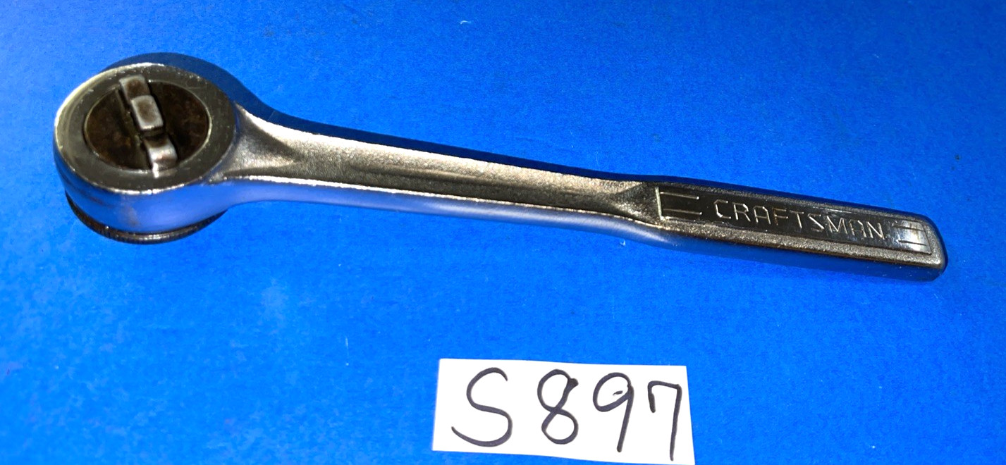 CRAFTSMAN TOOLS VINTAGE 1/2 DRIVE THUMB WHEEL SINGLE -V- RATCHET RARE
