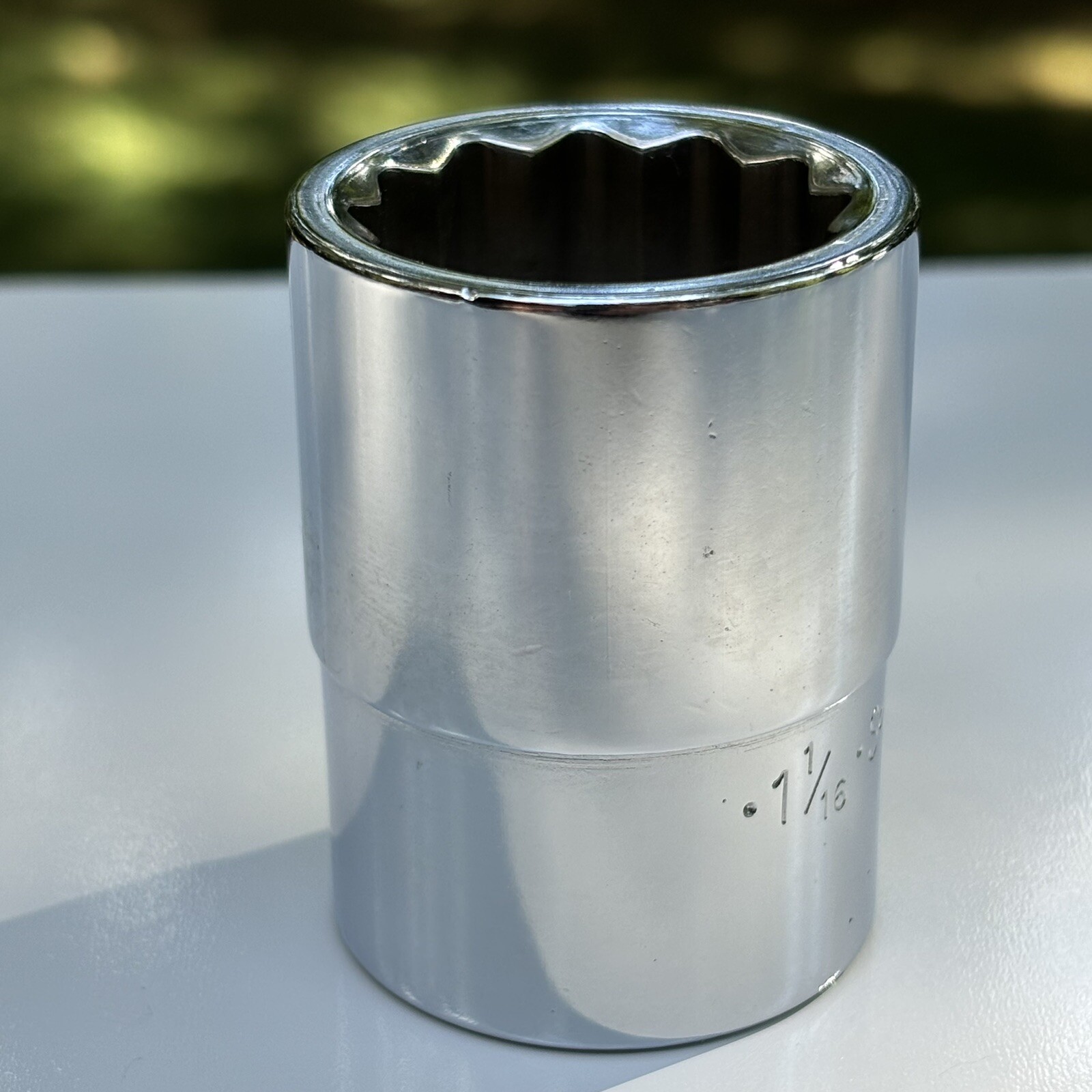 VTG NOS S-K 47134 3/4” Dr 12 Pt SAE 1 1/16” Standard Shallow Chrome Socket USA