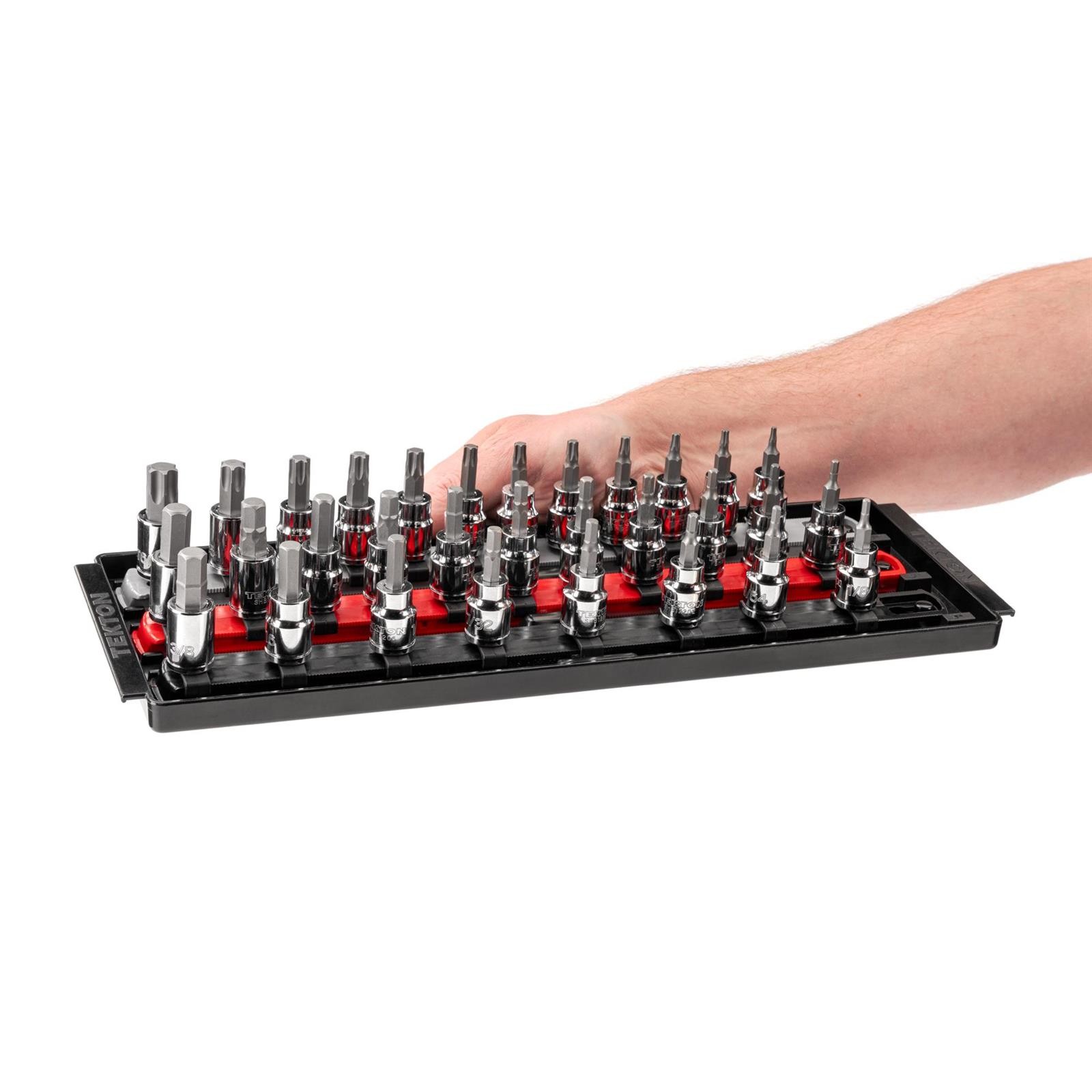 Tekton SHB91203 3/8″ Drive Hex and Torx Bit Socket Set, 31-Piece