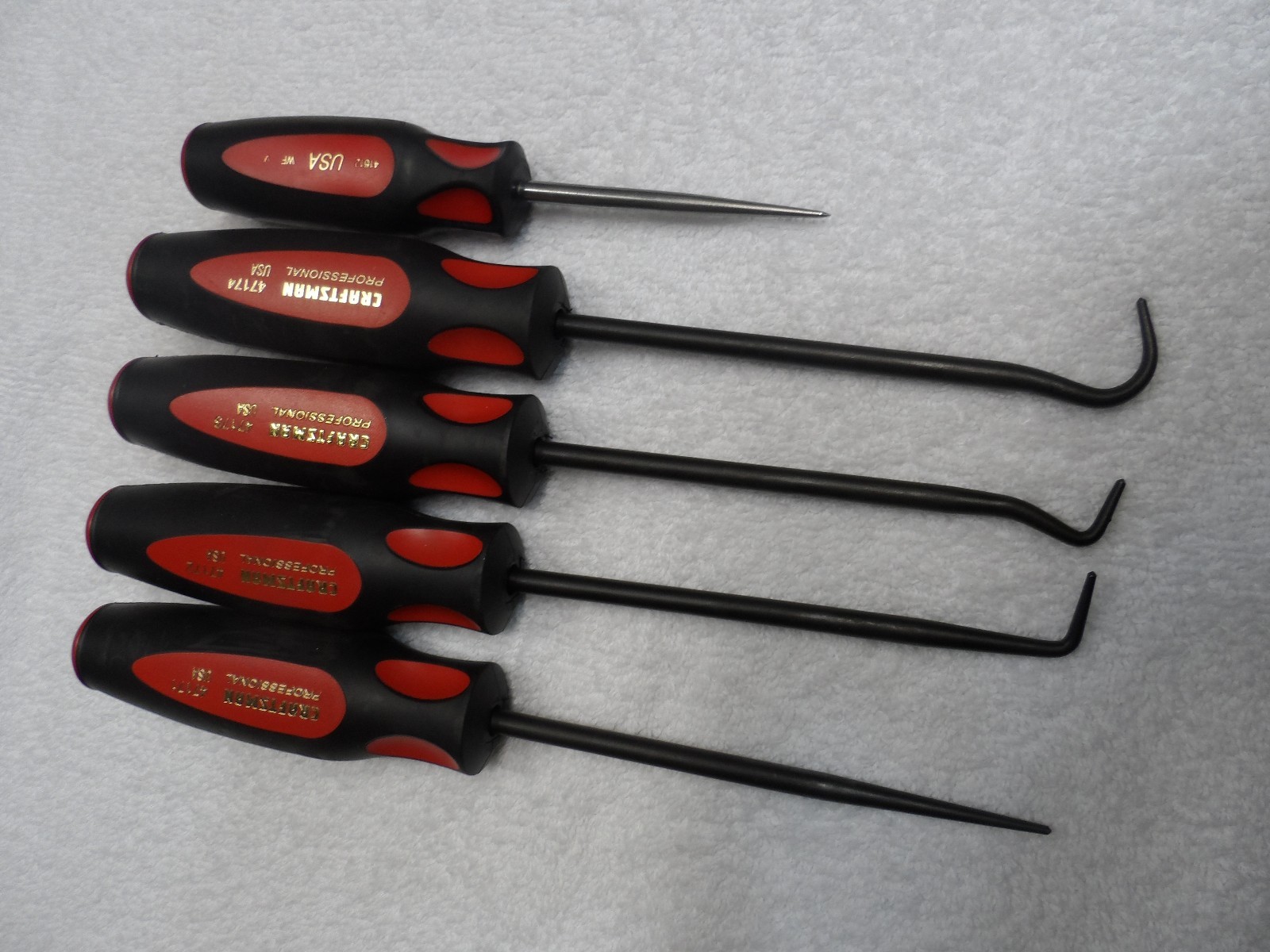 Craftsman Professional Pick and Hook Set BONUS Scratch Awl, made in USA – 5 pcs