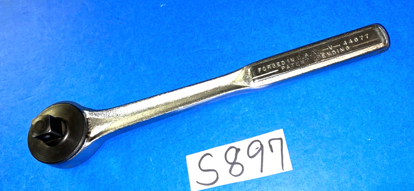 CRAFTSMAN TOOLS VINTAGE 1/2 DRIVE THUMB WHEEL SINGLE -V- RATCHET RARE