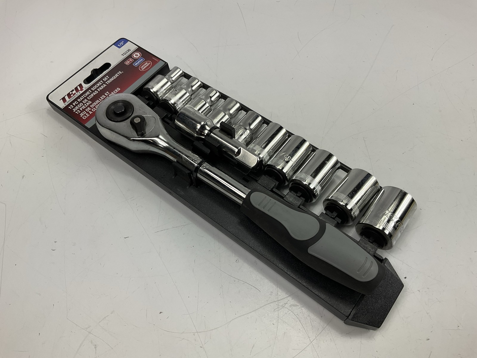 TEQ 1/2″ Ratchet + Socket Set 8mm 9mm 10mm 12mm 13mm 15mm 17mm 18mm 19mm 22mm