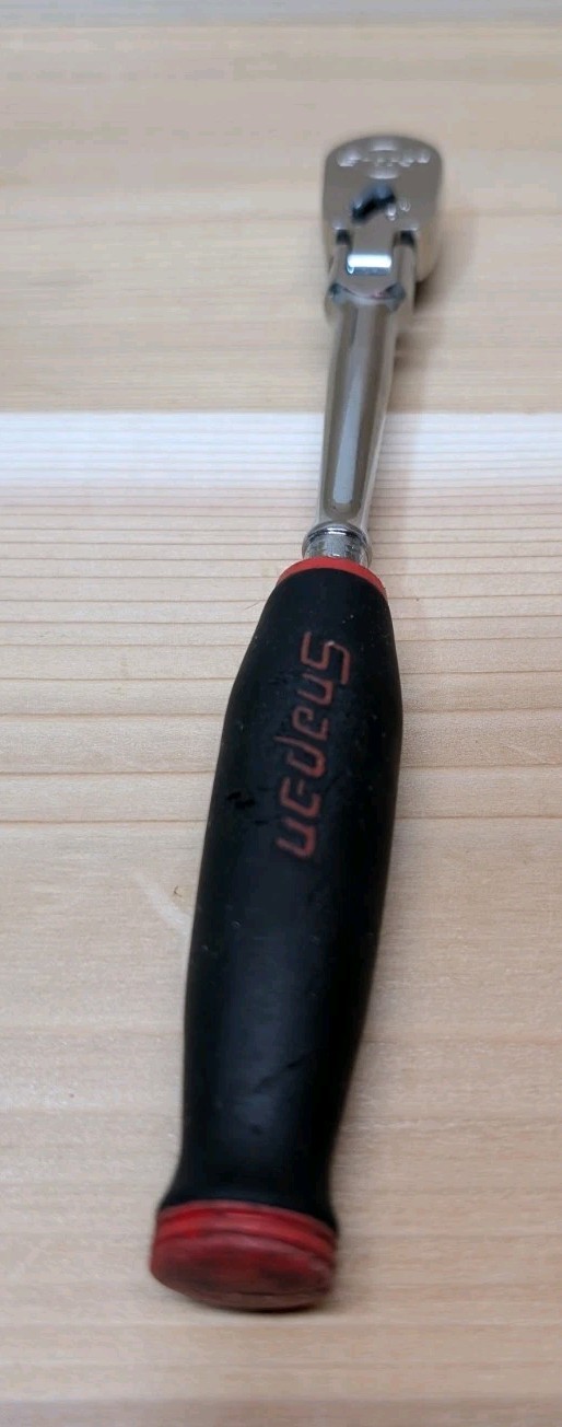 Snap-on 1/4″ Flex Head Ratchet THLF72 Soft Grip Dual 80 72-Tooth Black USA Made