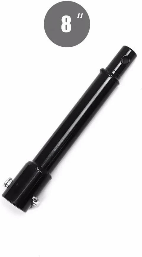 3 Piece Auger Extension Drill Bits 3/4 Inch Post Hole Digger Shaft Adapter Black
