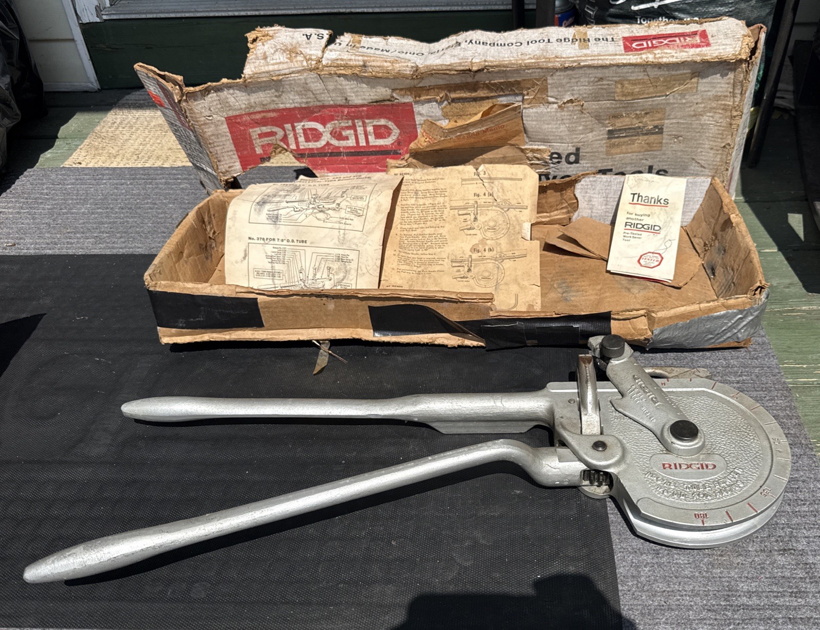RIDGID 35180 Model 378 Geared Ratchet Tube Bender 180 Degree Excellent Condition