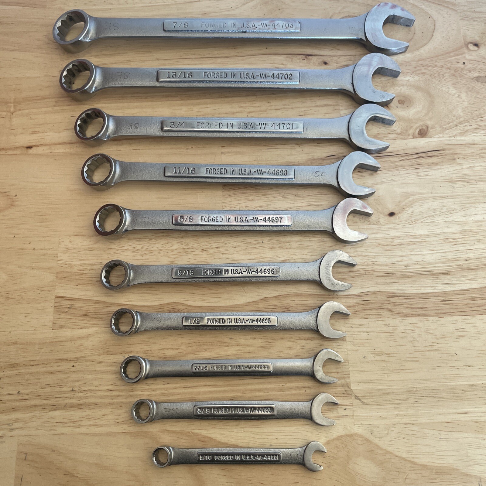 Craftsman SAE Combination Wrench Set 5/16- 3/4″ All VA Series Wrenches 10pc USA