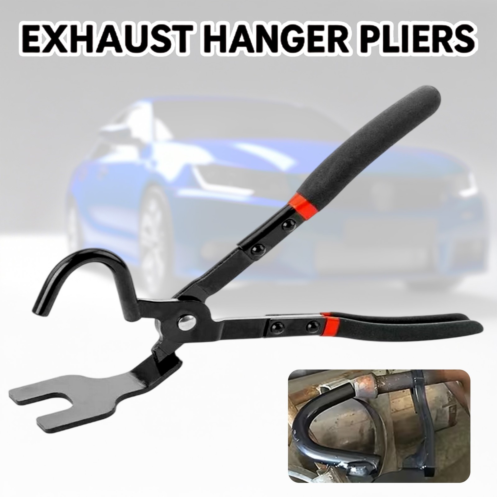 Exhaust Hanger Pliers, Rubber Exhaust Hanger Removal Tool, Universal Cars