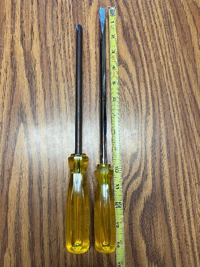 Lot 2 Proto Professional 9688B Phillips and 9843 Flat Screw Driver USA NICE