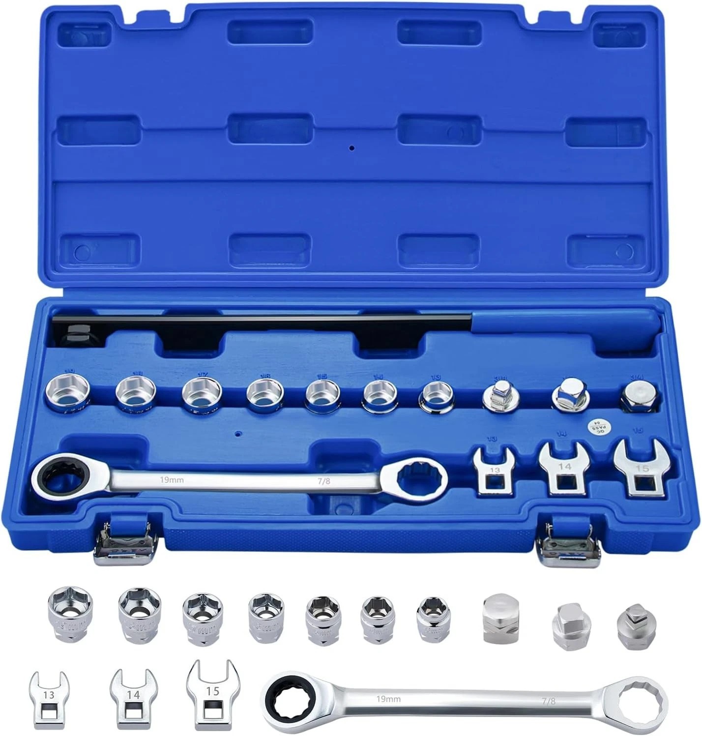 15PCS Universal Professional Ratcheting Serpentine Belt Tensioner Tool Set