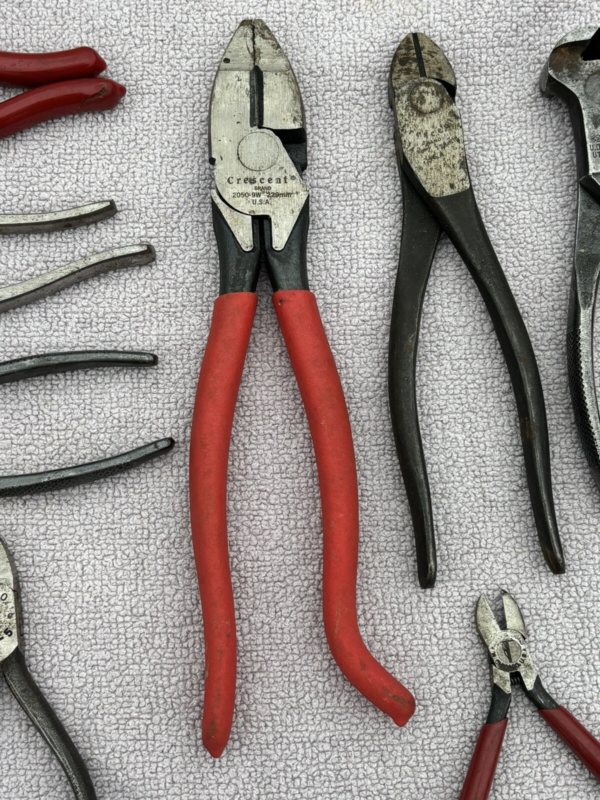 Snap On Pliers Pexto Crescent Utica Klein Blue Point Channellock Tool Lot Of 13