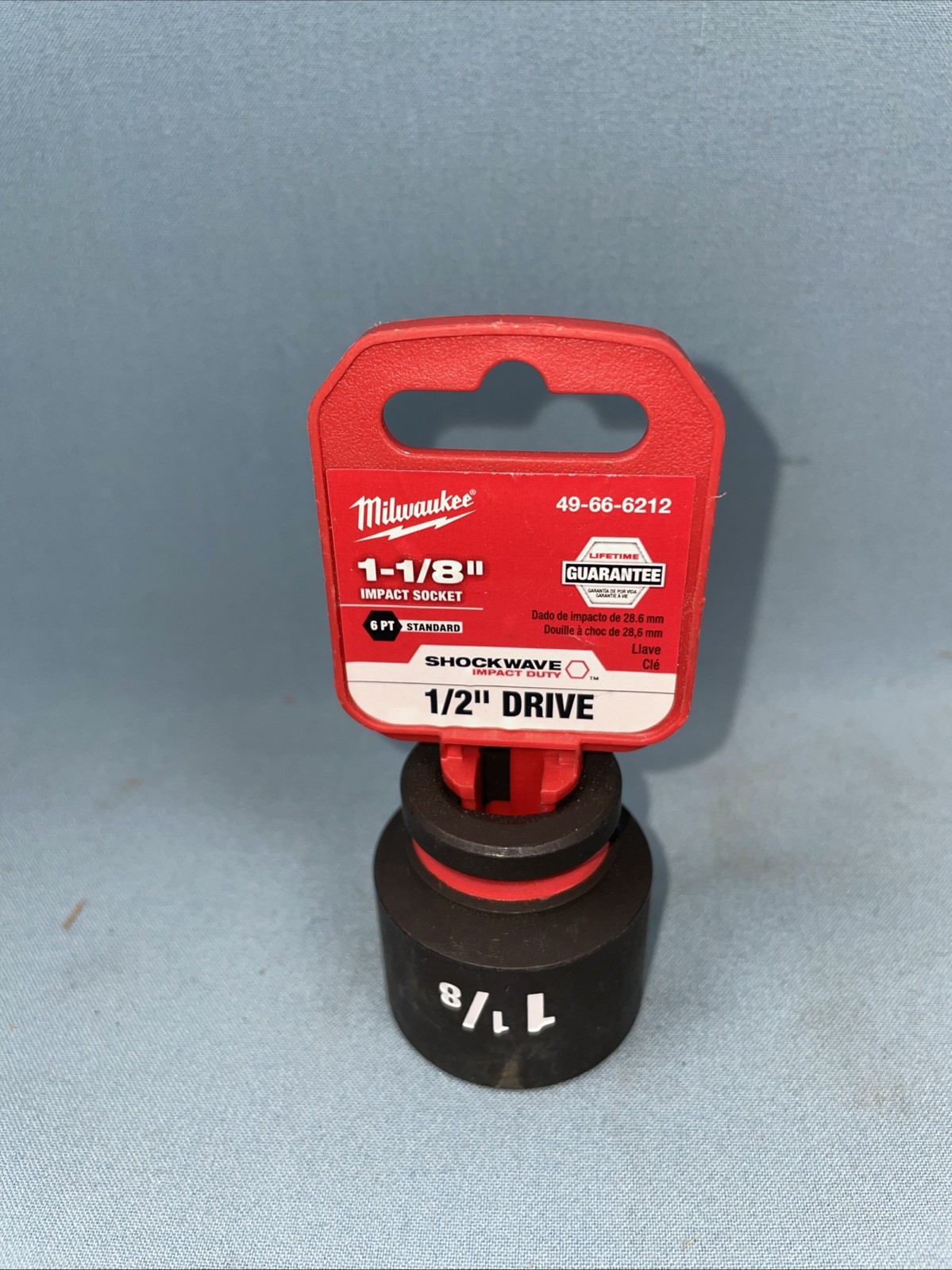 Milwaukee Shockwave 1/2 Inch Drive 1 1/8 Impact Standard Socket Free Shipping