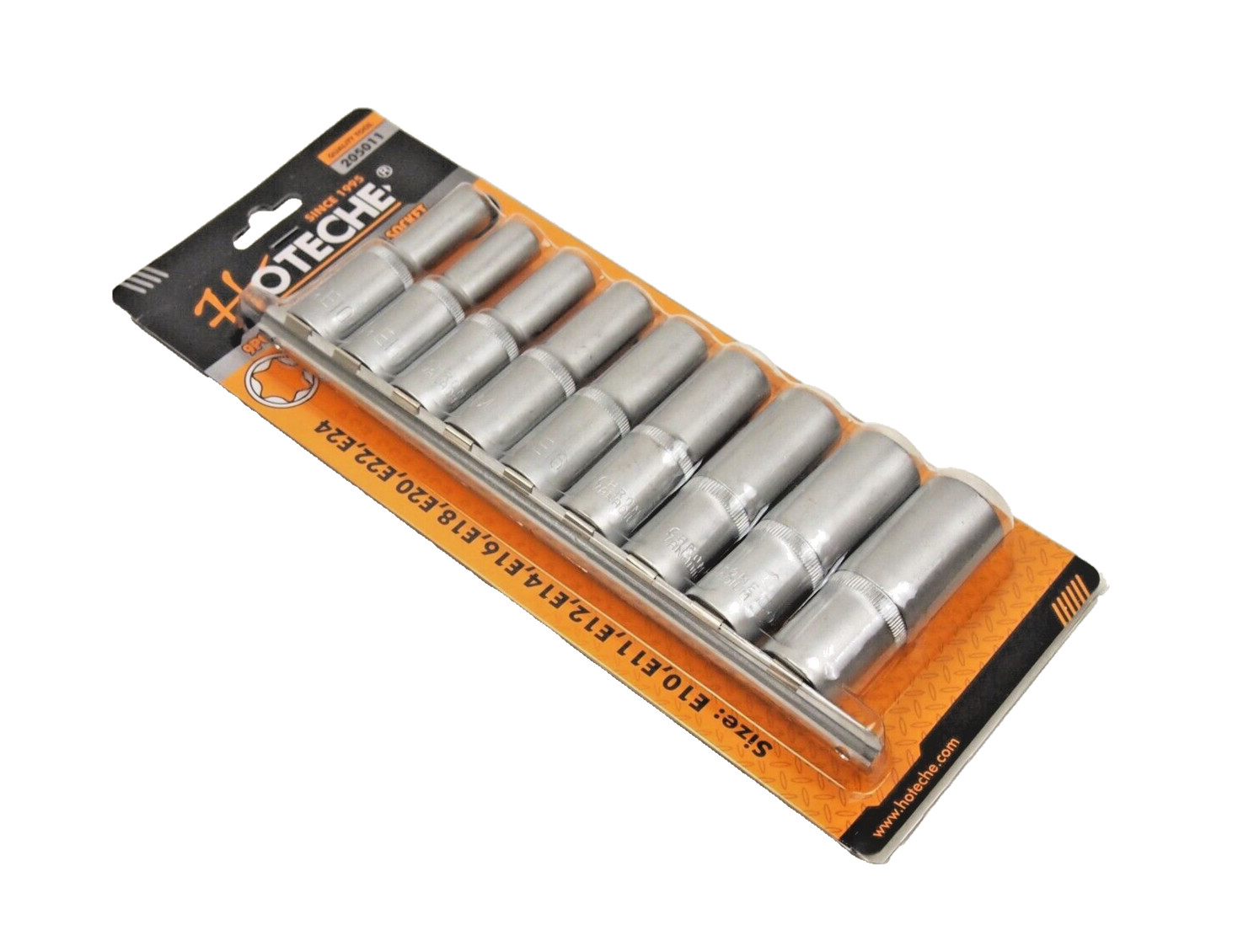 9 PC Deep E Torx Star Female Bit Socket Set 1/2″ Drive E10 -E24 205011